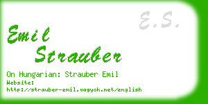 emil strauber business card